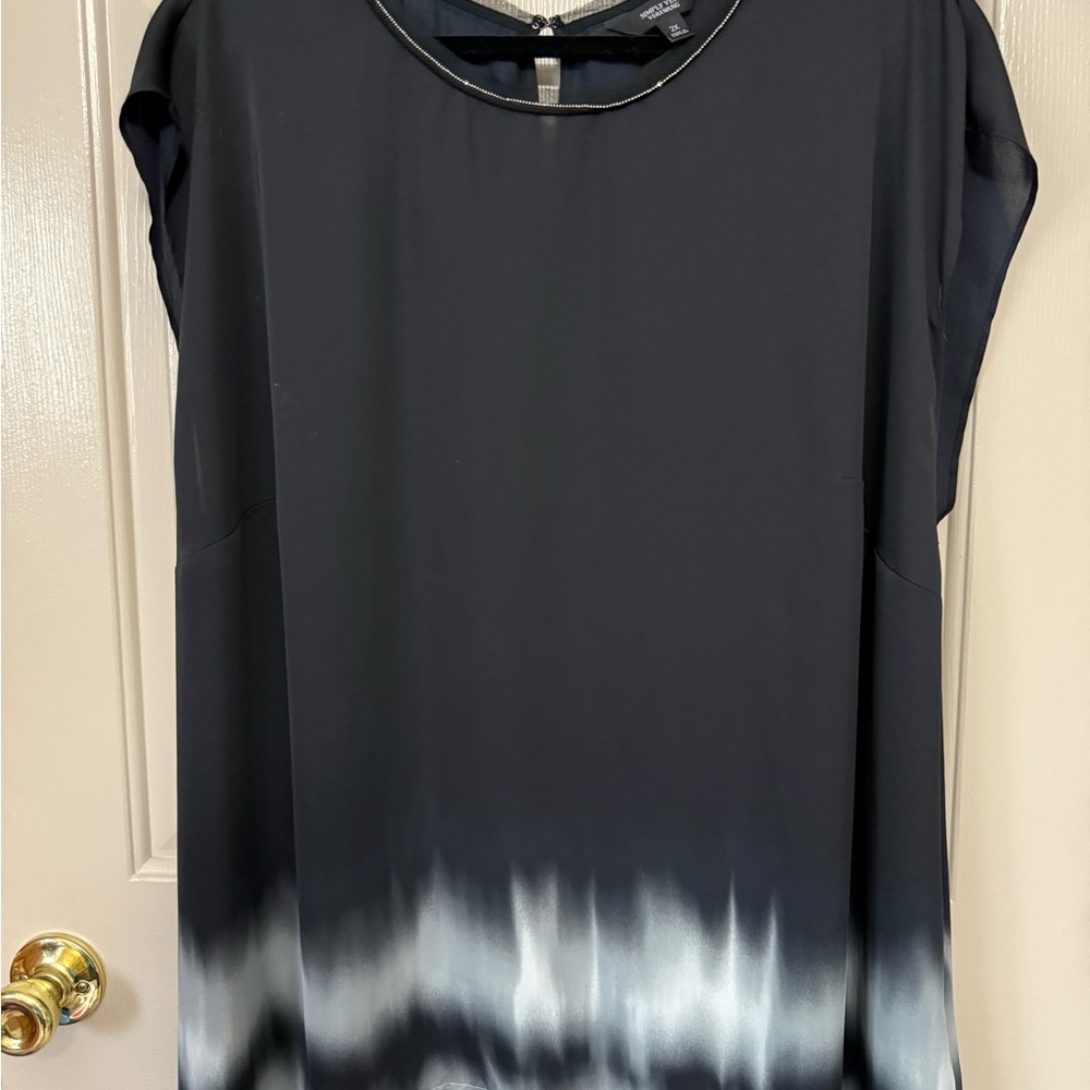 Simply Vera Vera Wang Black and White Ombre Blouse